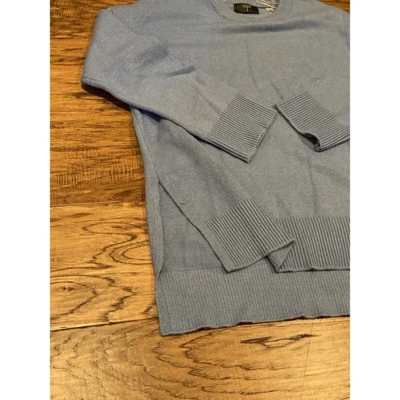 Tahari Blue Knit Sweater XS Women's Lightweight Pullover Ribbed Hem & Cuffs - Picture 3 of 4